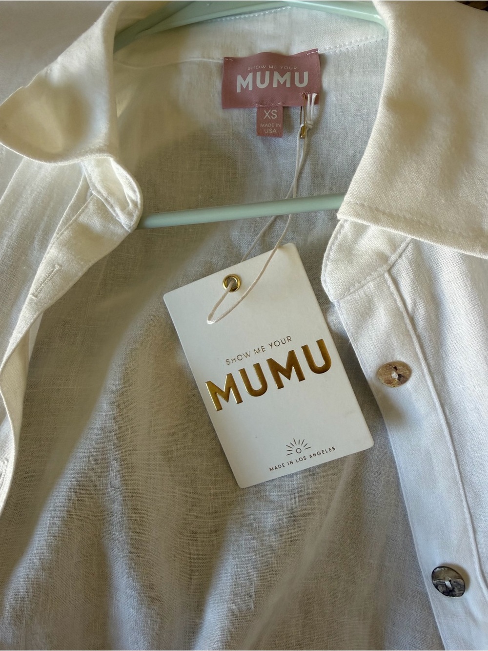 Mumu Lightweight Cream Button-Up Shirt